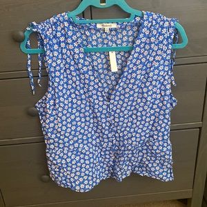 Madewell size 12 blue daisy top